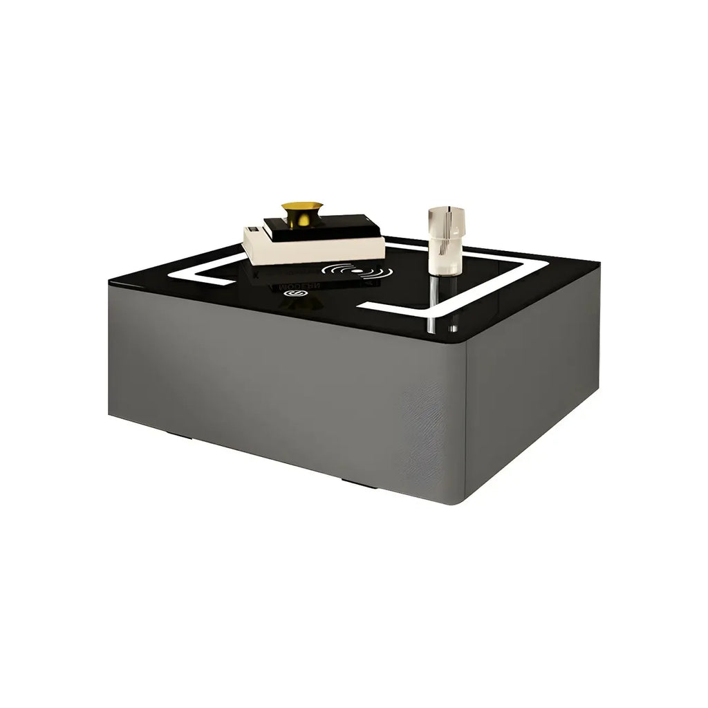 Table de chevet moderne suspendue avec plateau en pierre et tiroir