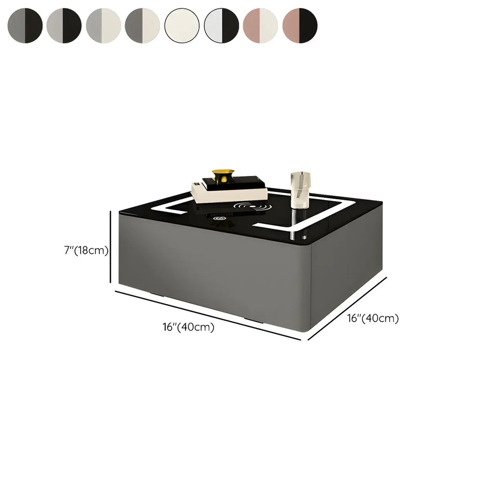 Table de chevet moderne suspendue avec plateau en pierre et tiroir