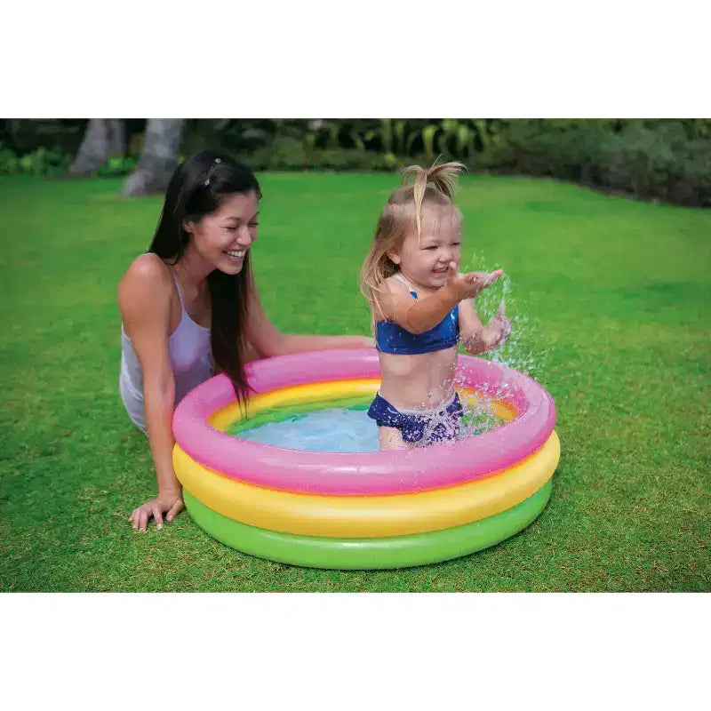 Piscine gonflable pour bébés/enfants Intex Sunset Glow, 86 cm x 25 cm (lot de 6)