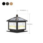 Lampadaires solaires carrés dorés en forme de maison pour l'extérieur
