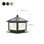 Lampadaires solaires carrés dorés en forme de maison pour l'extérieur