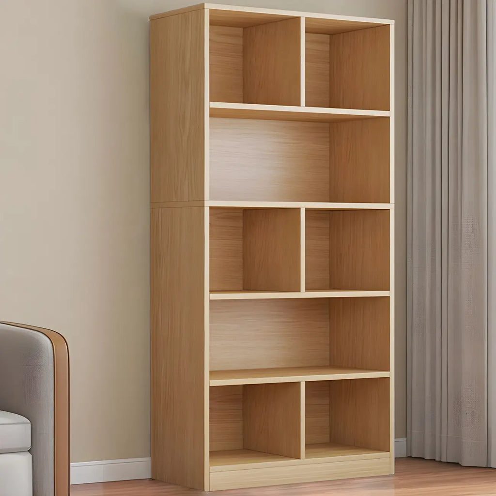 Étagère cubique de rangement en chêne massif de style moderne du milieu du siècle, à 5 niveaux