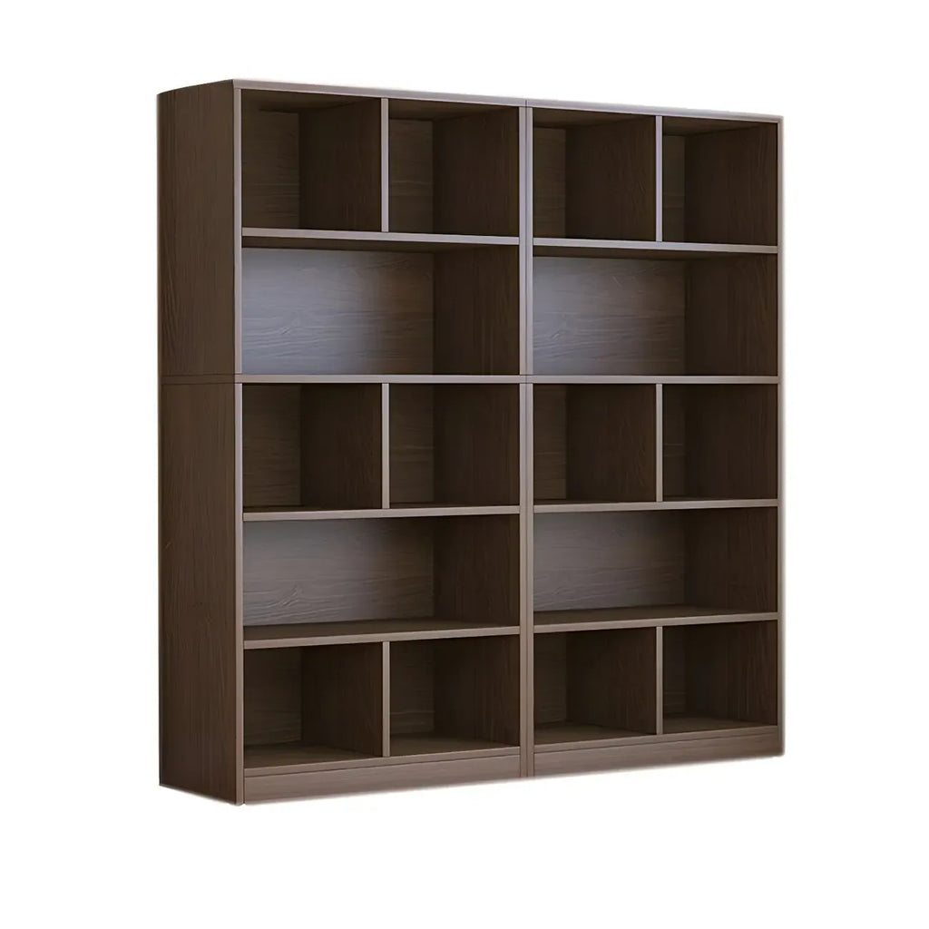 Étagère cubique de rangement en chêne massif de style moderne du milieu du siècle, à 5 niveaux