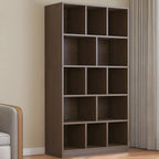 Étagère cubique de rangement en chêne massif de style moderne du milieu du siècle, à 5 niveaux