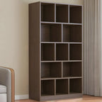 Étagère cubique de rangement en chêne massif de style moderne du milieu du siècle, à 5 niveaux