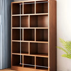 Étagère cubique de rangement en chêne massif de style moderne du milieu du siècle, à 5 niveaux