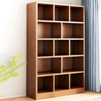 Étagère cubique de rangement en chêne massif de style moderne du milieu du siècle, à 5 niveaux