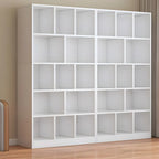 Étagère cubique de rangement en chêne massif de style moderne du milieu du siècle, à 5 niveaux