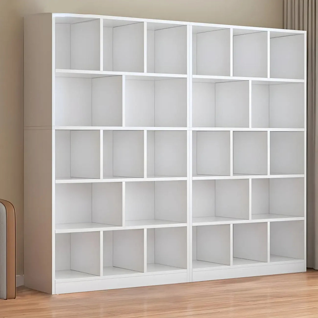 Étagère cubique de rangement en chêne massif de style moderne du milieu du siècle, à 5 niveaux