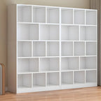 Étagère cubique de rangement en chêne massif de style moderne du milieu du siècle, à 5 niveaux