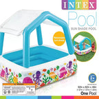 Piscine gonflable pour enfants Intex Ocean Scene avec pare-soleil et piscine de jeu pour enfants Ocean Play & Jeux