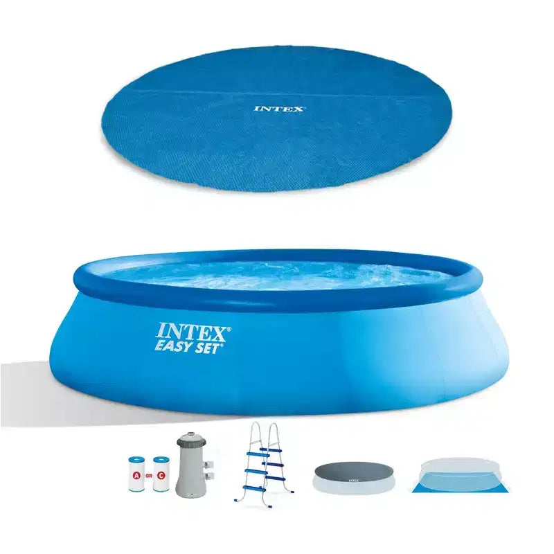 Intex 15' x 42 Inflatable Swimming Pool w/ pool set and Intex 15-Ft Pool Cover