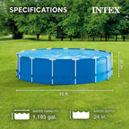 Piscine hors sol Intex Metal Frame 305x76 cm et échelle pour piscine Intex Steel Frame