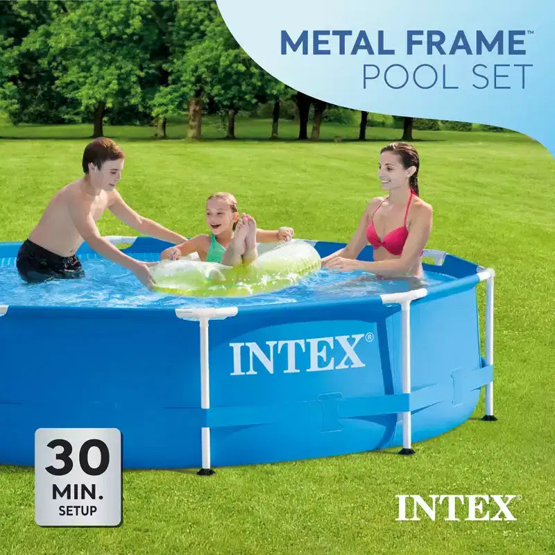 Piscine hors sol Intex Metal Frame 305x76 cm et échelle pour piscine Intex Steel Frame