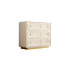 Commode élégante en bois blanc avec tiroirs pour le rangement de la chambre
