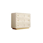 Commode élégante en bois blanc avec tiroirs pour le rangement de la chambre