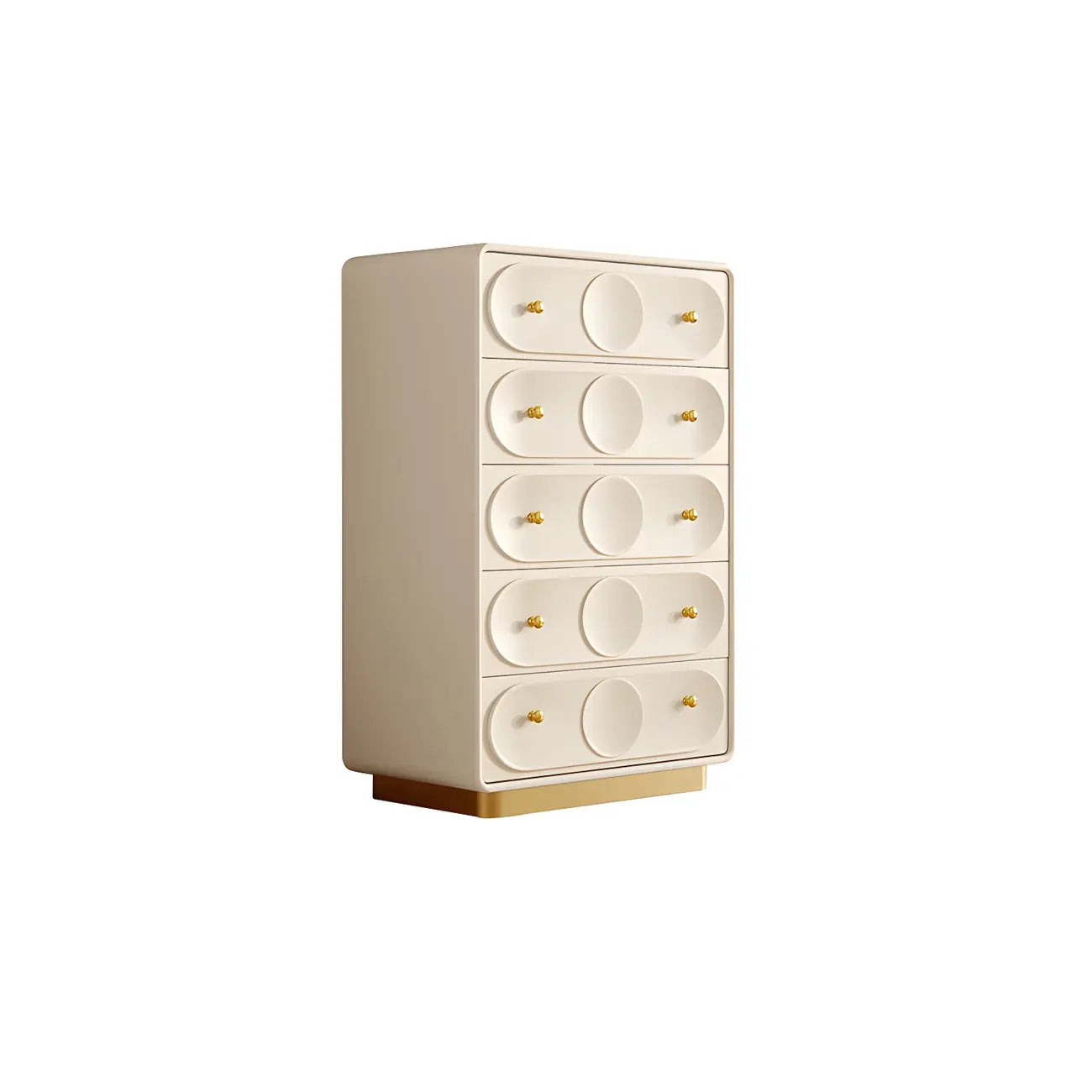 Commode élégante en bois blanc avec tiroirs pour le rangement de la chambre