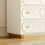 Commode élégante en bois blanc avec tiroirs pour le rangement de la chambre