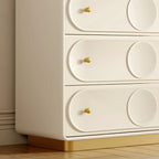 Commode élégante en bois blanc avec tiroirs pour le rangement de la chambre