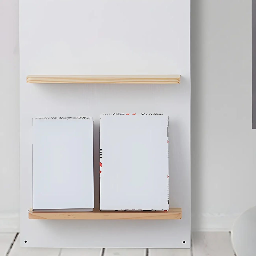 Étagère murale moderne cintrée verticale pour disques vinyles et livres