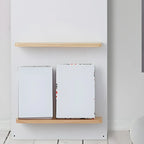 Étagère murale moderne cintrée verticale pour disques vinyles et livres