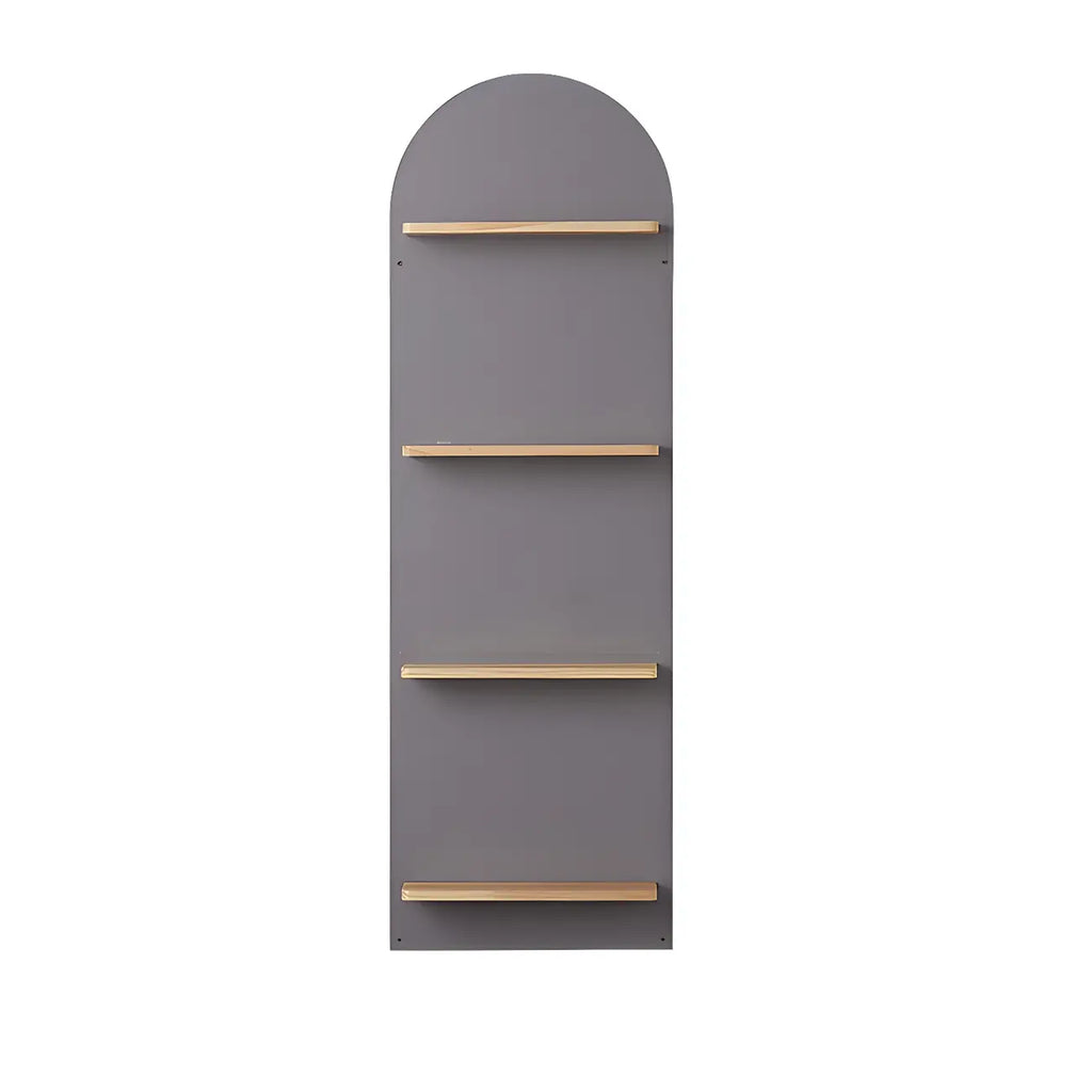 Étagère murale moderne cintrée verticale pour disques vinyles et livres