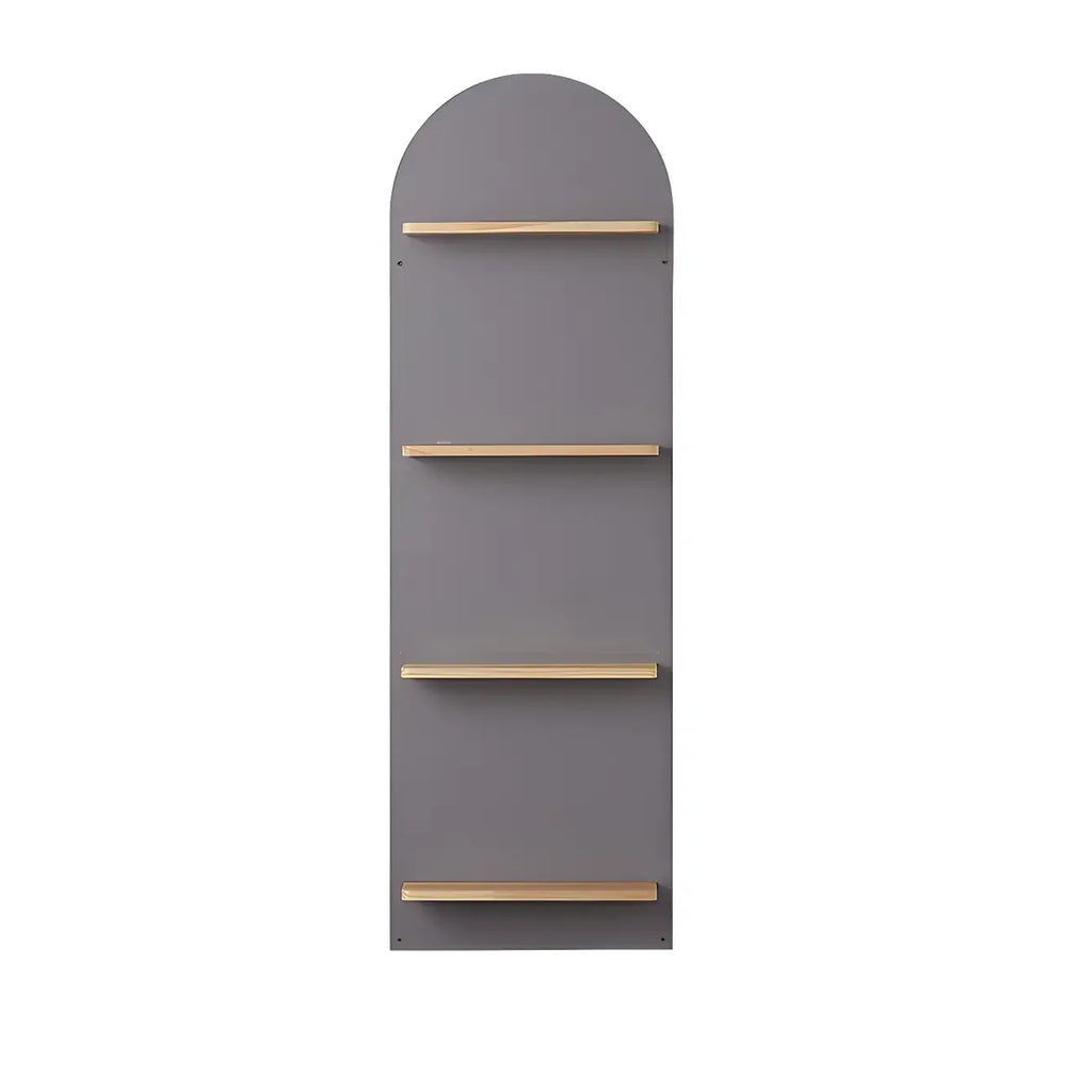 Étagère murale moderne cintrée verticale pour disques vinyles et livres