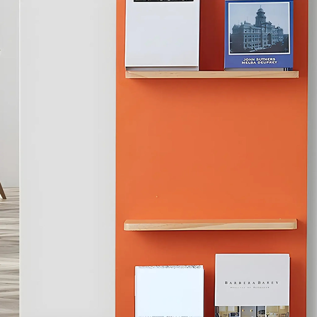 Étagère murale moderne cintrée verticale pour disques vinyles et livres