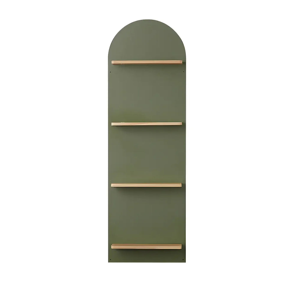 Étagère murale moderne cintrée verticale pour disques vinyles et livres