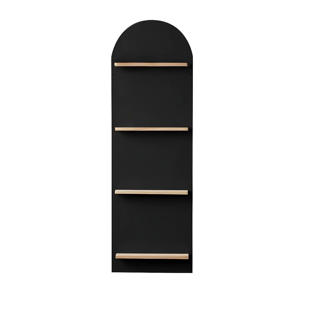 Étagère murale moderne cintrée verticale pour disques vinyles et livres