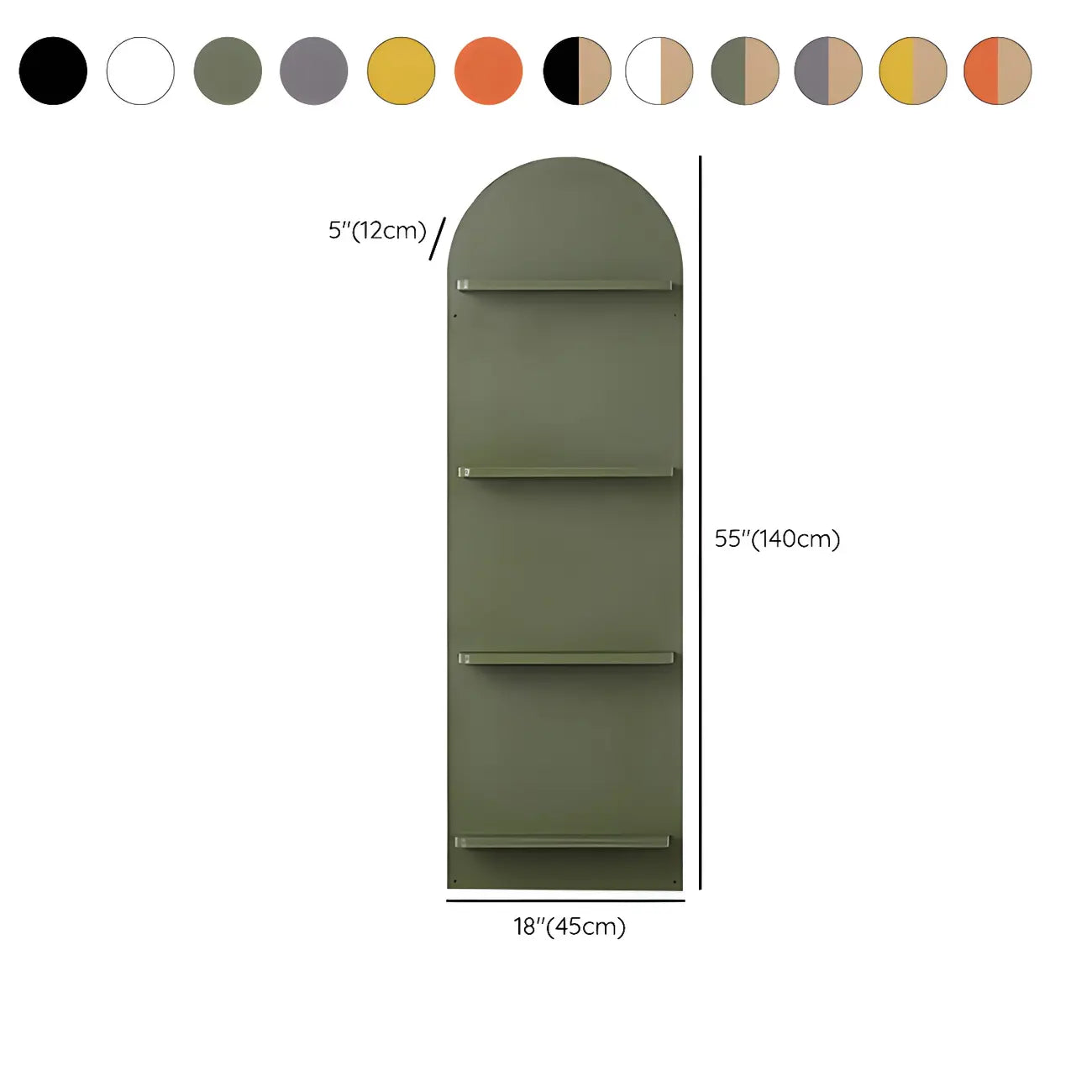Étagère murale moderne cintrée verticale pour disques vinyles et livres