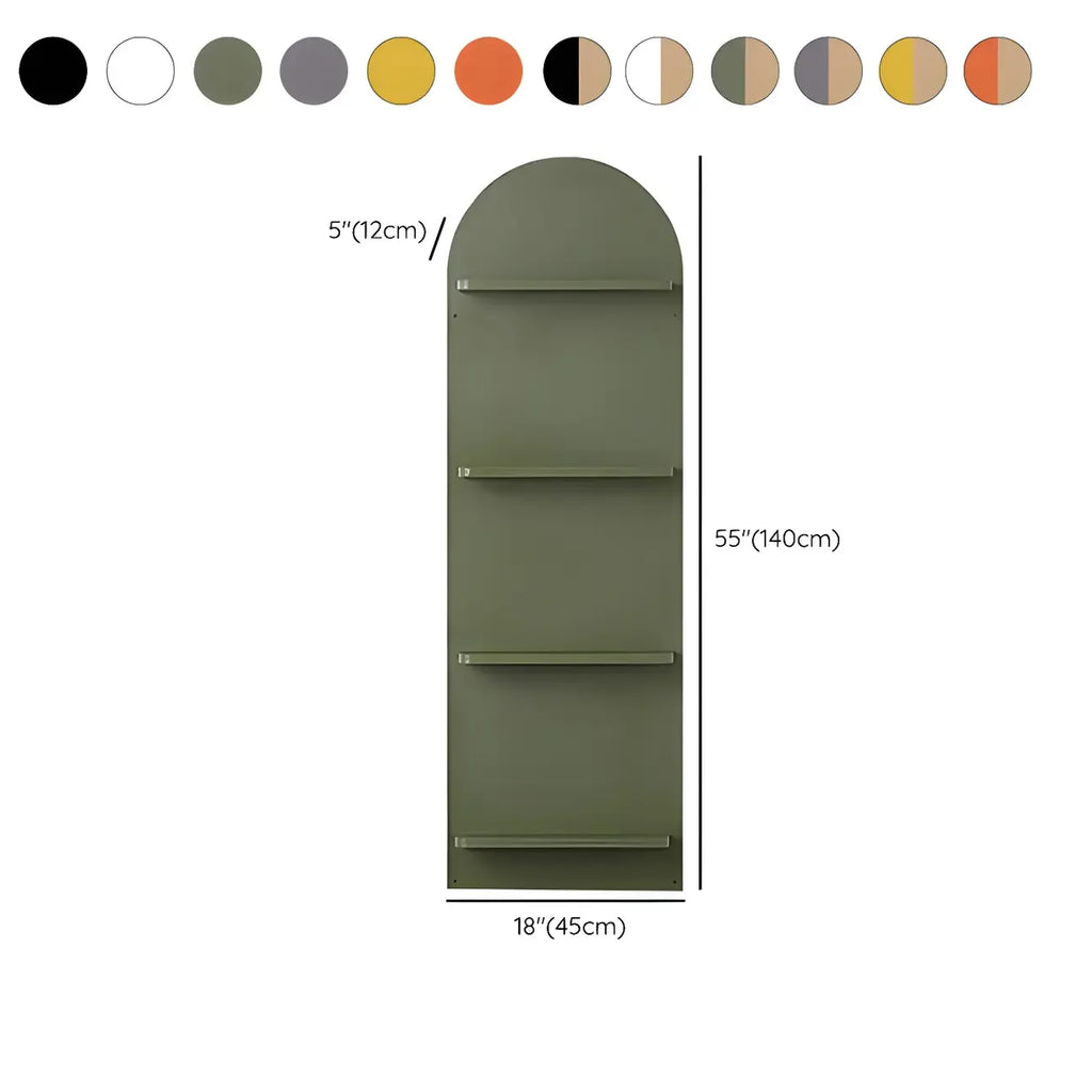 Étagère murale moderne cintrée verticale pour disques vinyles et livres