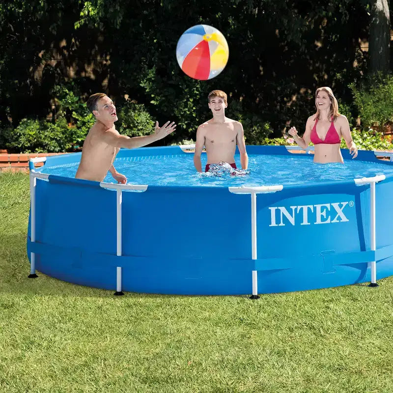 Piscine hors sol ronde à cadre métallique Intex 3,05 m x 76 cm avec pompe de filtration