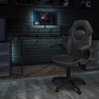 Ensemble bureau de gaming et chaise de course Flash Furniture avec porte-gobelet, crochet pour casque et support pour moniteur/smartphone