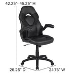 Ensemble bureau de gaming et chaise de course Flash Furniture avec porte-gobelet, crochet pour casque et support pour moniteur/smartphone