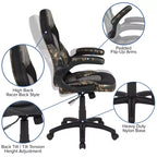 Ensemble bureau de gaming et chaise de course Flash Furniture avec porte-gobelet, crochet pour casque et support pour moniteur/smartphone
