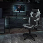 Ensemble bureau de gaming et chaise de course Flash Furniture avec porte-gobelet, crochet pour casque et support pour moniteur/smartphone