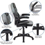 Ensemble bureau de gaming et chaise de course Flash Furniture avec porte-gobelet, crochet pour casque et support pour moniteur/smartphone