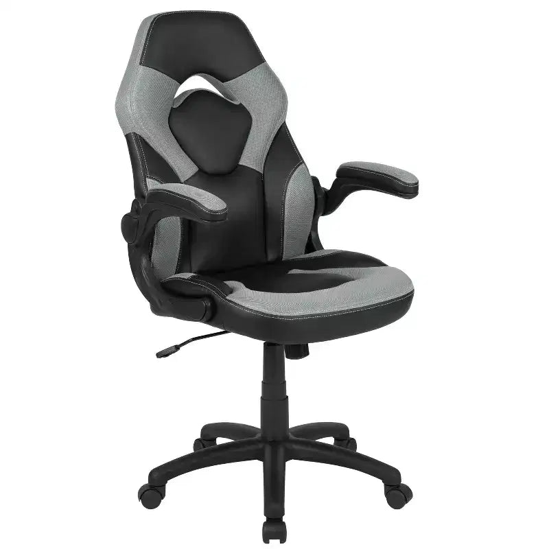 Ensemble bureau de gaming et chaise de course Flash Furniture avec porte-gobelet, crochet pour casque et support pour moniteur/smartphone