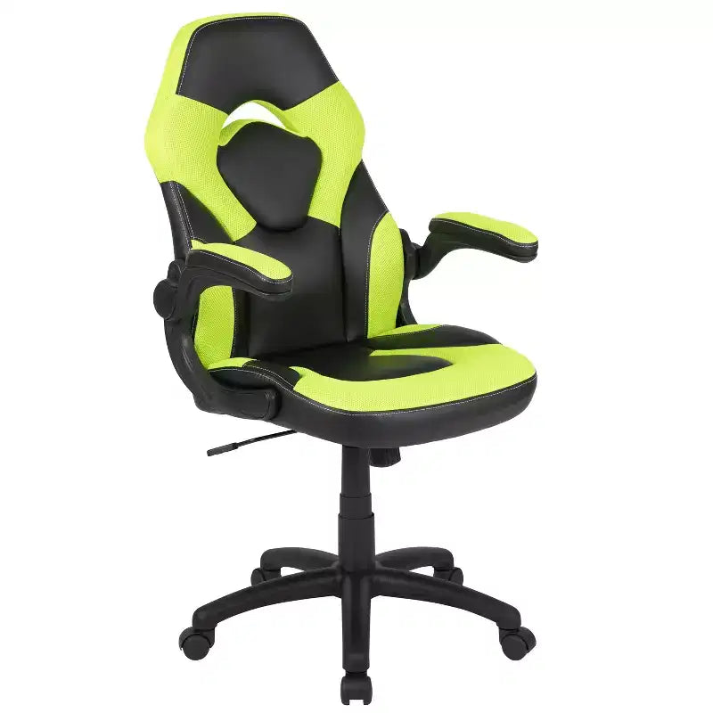 Ensemble bureau de gaming et chaise de course Flash Furniture avec porte-gobelet, crochet pour casque et support pour moniteur/smartphone