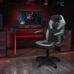 Ensemble bureau de jeu et chaise de course Flash Furniture avec porte-gobelet et crochet pour casque