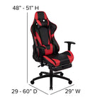 Ensemble bureau de jeu et fauteuil de jeu inclinable Flash Furniture avec repose-pieds, porte-gobelet, support pour casque et support pour moniteur/smartphone