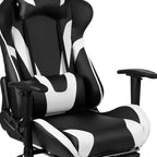 Ensemble bureau de jeu et fauteuil de jeu inclinable Flash Furniture avec repose-pieds, porte-gobelet, support pour casque et support pour moniteur/smartphone