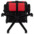 Flash Furniture Sedia da Gaming X30, sedia da ufficio ergonomica da corsa per computer con schienale completamente reclinabile e poggiapiedi estraibile in pelle sintetica rossa