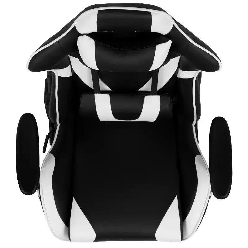 Flash Furniture Sedia da Gaming X30, sedia da ufficio ergonomica da corsa per computer con schienale completamente reclinabile e poggiapiedi estraibile in pelle sintetica rossa