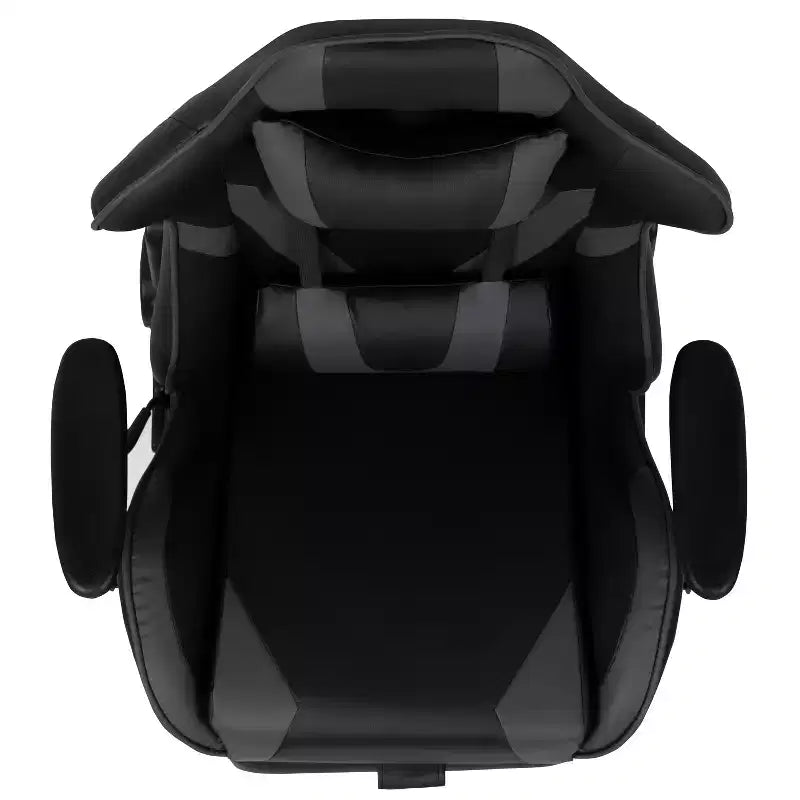 Flash Furniture Sedia da Gaming X30, sedia da ufficio ergonomica da corsa per computer con schienale completamente reclinabile e poggiapiedi estraibile in pelle sintetica rossa