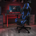 Flash Furniture Sedia da Gaming X30, sedia da ufficio ergonomica da corsa per computer con schienale completamente reclinabile e poggiapiedi estraibile in pelle sintetica rossa