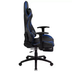 Flash Furniture Sedia da Gaming X30, sedia da ufficio ergonomica da corsa per computer con schienale completamente reclinabile e poggiapiedi estraibile in pelle sintetica rossa