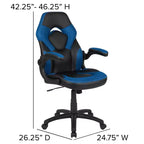 Flash Furniture X10 Sedia da Gaming Racing Ufficio Ergonomica per Computer PC Girevole Regolabile con Braccioli Ribaltabili