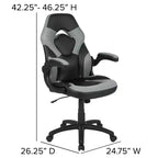 Flash Furniture X10 Sedia da Gaming Racing Ufficio Ergonomica per Computer PC Girevole Regolabile con Braccioli Ribaltabili